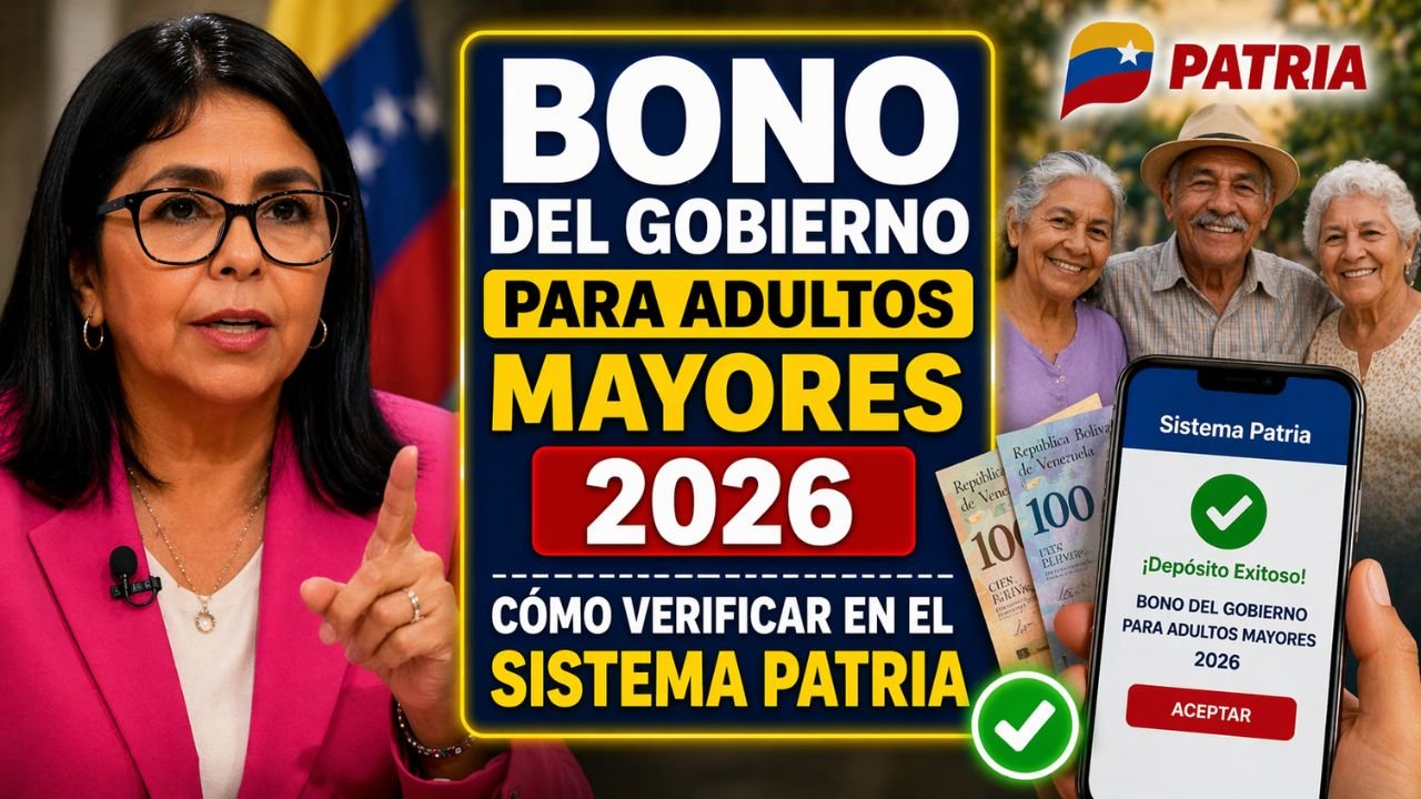 Bono del gobierno para adultos mayores 2026 – Cómo verificar en el Sistema Patria