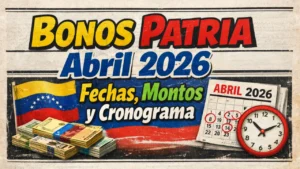 Bonos Patria Abril 2026 Fechas, Montos y Cronograma