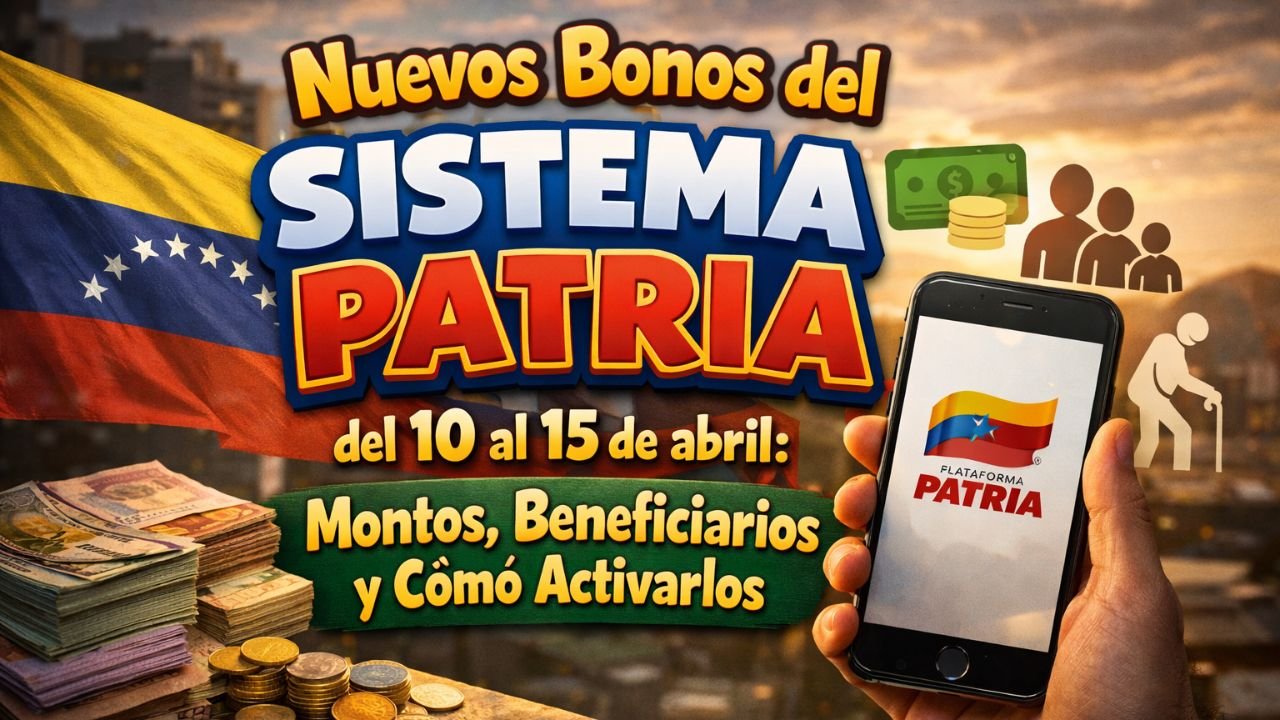 Nuevos bonos del Sistema Patria del 10 al 15 de abril: montos, beneficiarios y cómo activarlos