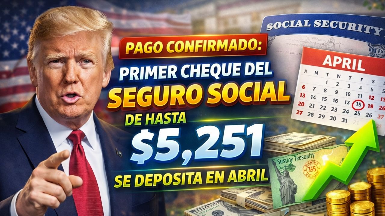 Pago confirmado: primer cheque del Seguro Social de hasta $5,251 se deposita en abril