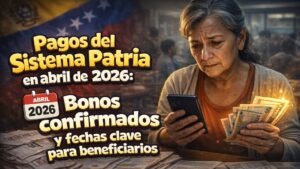 Pagos del Sistema Patria en abril de 2026: Bonos confirmados y fechas clave para beneficiarios